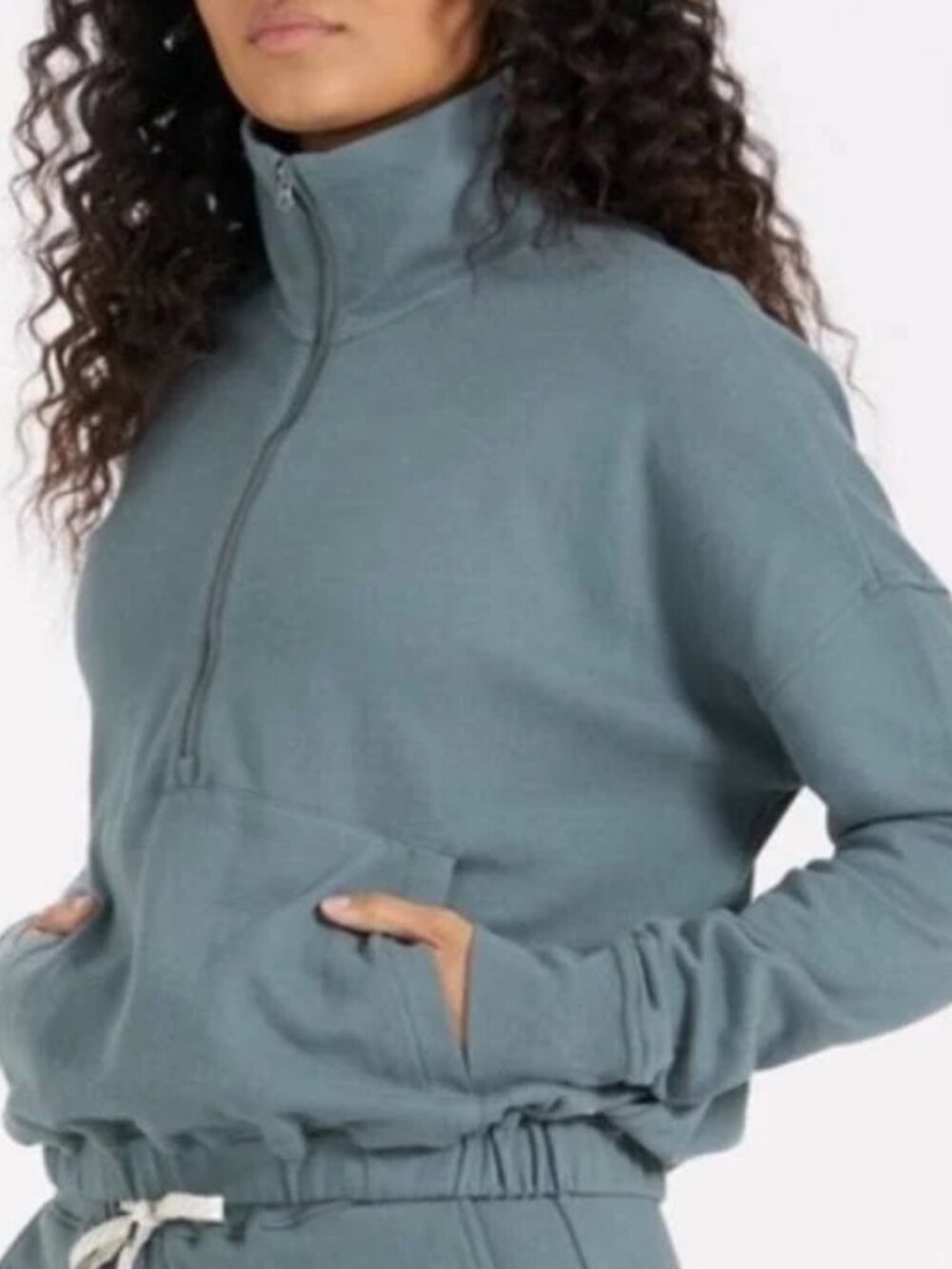 Vuori | Sunnyside Half Zip French Terry Pullover Steel Blue Size Small